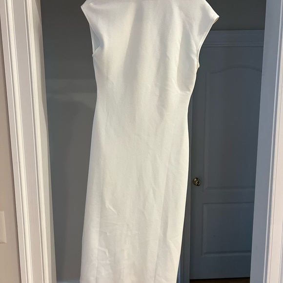 Zara Cream Button-Front Midi Dress - Picture 4 of 4